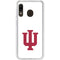 Indiana University IU Logo White Galaxy A20 Clear Case