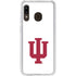 Indiana University IU Logo White Galaxy A20 Clear Case