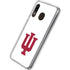 Indiana University IU Logo White Galaxy A20 Clear Case