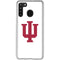Indiana University IU Logo White Galaxy A21 Clear Case