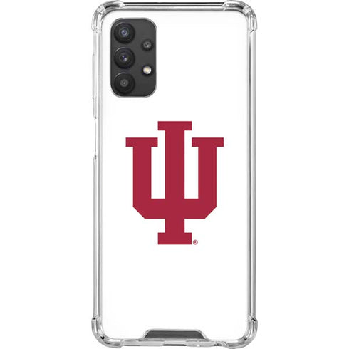 Indiana University IU Logo White Galaxy A32 5G Clear Case