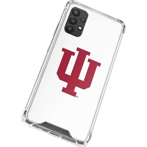 Indiana University IU Logo White Galaxy A32 5G Clear Case