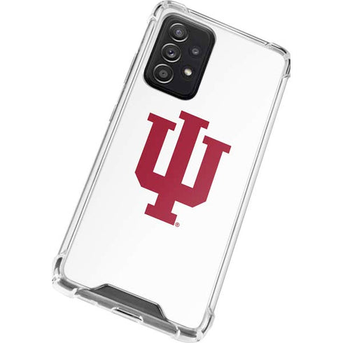 Indiana University IU Logo White Galaxy A52 5G Clear Case