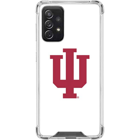 Indiana University IU Logo White Galaxy A72 5G Clear Case
