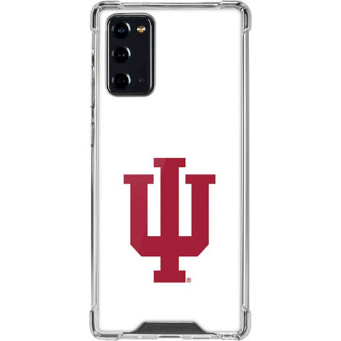 Indiana University IU Logo White Galaxy Note20 5G Clear Case