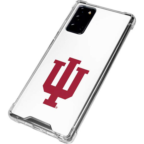 Indiana University IU Logo White Galaxy Note20 5G Clear Case