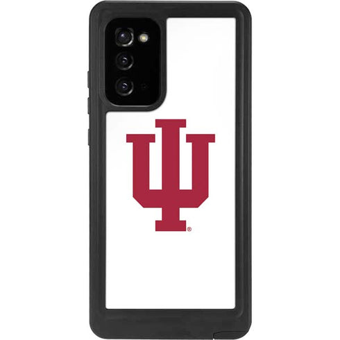 Indiana University IU Logo White Galaxy Note20 5G Waterproof Case