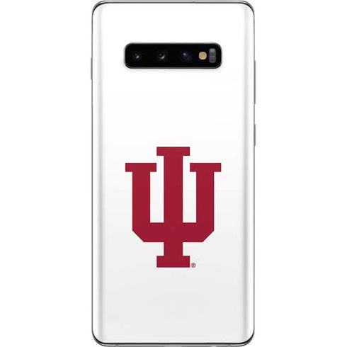 Indiana University IU Logo White Galaxy S10 Plus Skin