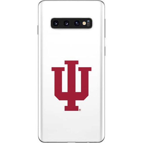 Indiana University IU Logo White Galaxy S10 Skin