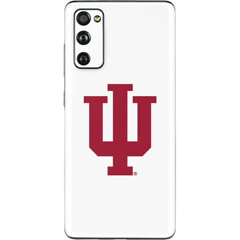 Indiana University IU Logo White Galaxy S20 Fan Edition Skin