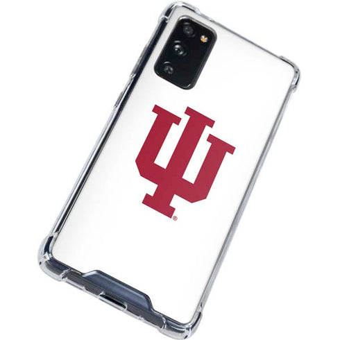 Indiana University IU Logo White Galaxy S20 FE Clear Case