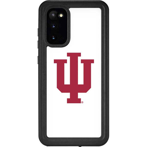 Indiana University IU Logo White Galaxy S20 Waterproof Case