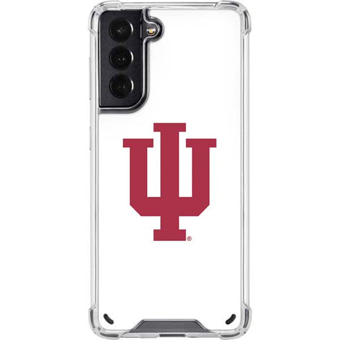 Indiana University IU Logo White Galaxy S21 5G Clear Case