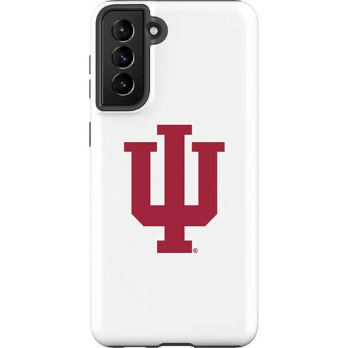 Indiana University IU Logo White Galaxy S21 FE Pro Case