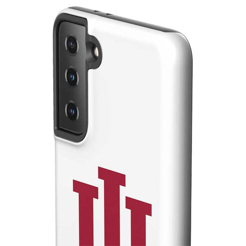Indiana University IU Logo White Galaxy S21 FE Pro Case