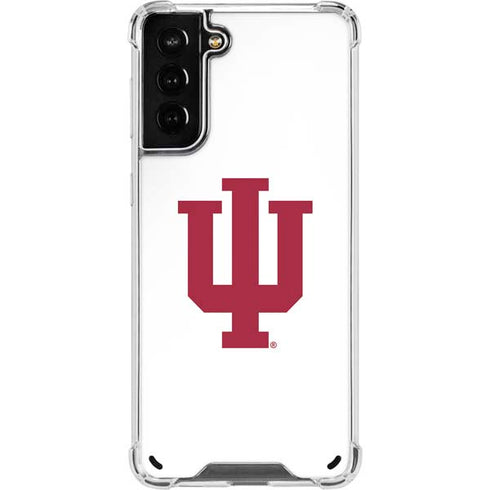 Indiana University IU Logo White Galaxy S21 Plus 5G Clear Case