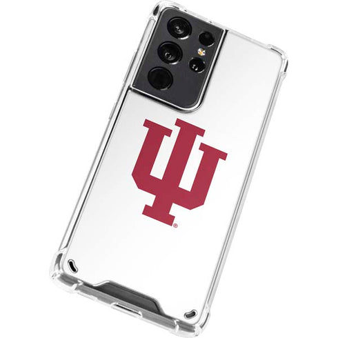Indiana University IU Logo White Galaxy S21 Ultra 5G Clear Case