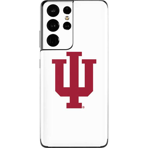 Indiana University IU Logo White Galaxy S21 Ultra 5G Skin