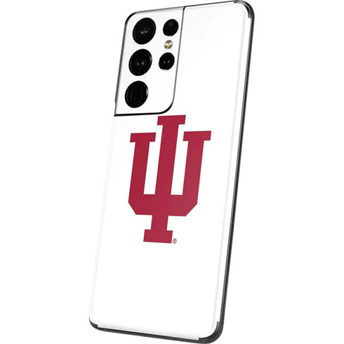Indiana University IU Logo White Galaxy S21 Ultra 5G Skin