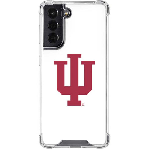 Indiana University IU Logo White Galaxy S22 Clear Case