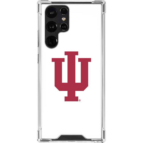 Indiana University IU Logo White Galaxy S22 Ultra Clear Case