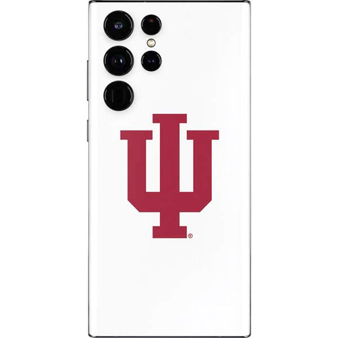 Indiana University IU Logo White Galaxy S22 Ultra Skin