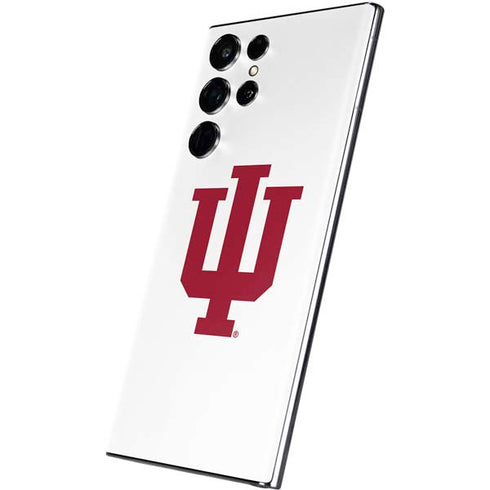 Indiana University IU Logo White Galaxy S22 Ultra Skin