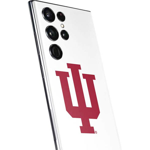 Indiana University IU Logo White Galaxy S22 Ultra Skin