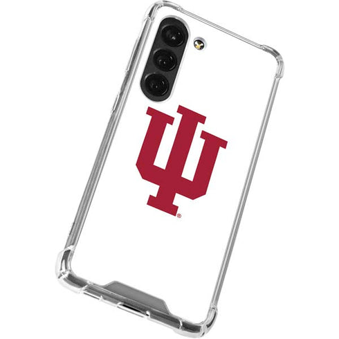 Indiana University IU Logo White Galaxy S23 Clear Case