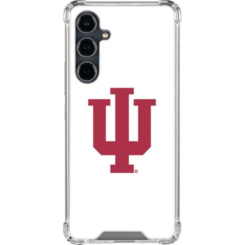 Indiana University IU Logo White Galaxy S23 FE Clear Case