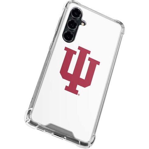 Indiana University IU Logo White Galaxy S23 FE Clear Case