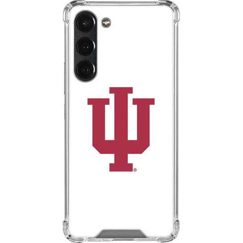 Indiana University IU Logo White Galaxy S23 Plus Clear Case