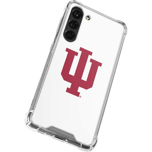 Indiana University IU Logo White Galaxy S23 Plus Clear Case