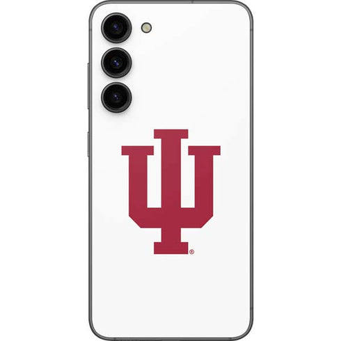 Indiana University IU Logo White Galaxy S23 Plus Skin