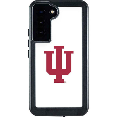 Indiana University IU Logo White Galaxy S23 Plus Waterproof Case