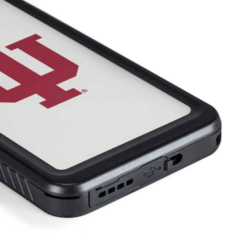 Indiana University IU Logo White Galaxy S23 Plus Waterproof Case