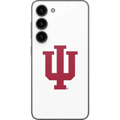 Indiana University IU Logo White Galaxy S23 Skin