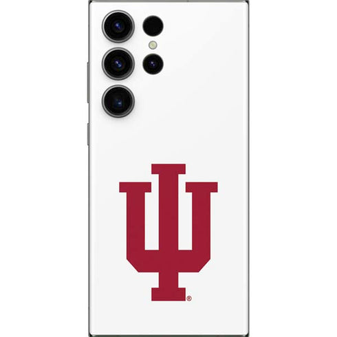 Indiana University IU Logo White Galaxy S23 Ultra Skin