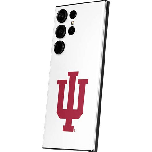 Indiana University IU Logo White Galaxy S23 Ultra Skin
