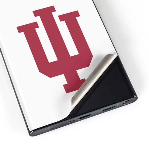 Indiana University IU Logo White Galaxy S23 Ultra Skin