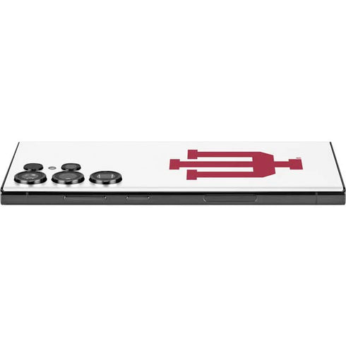 Indiana University IU Logo White Galaxy S23 Ultra Skin