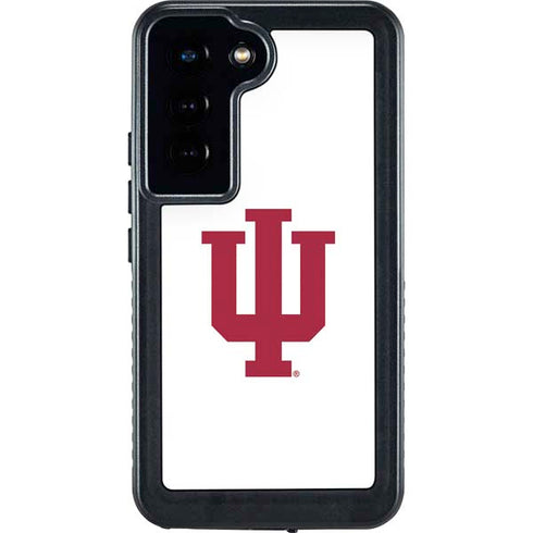 Indiana University IU Logo White Galaxy S23 Waterproof Case