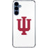 Indiana University IU Logo White Galaxy S24 Clear Case