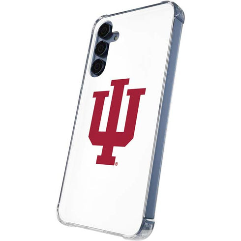 Indiana University IU Logo White Galaxy S24 Clear Case