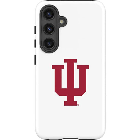 Indiana University IU Logo White Galaxy S24 Impact Case