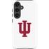 Indiana University IU Logo White Galaxy S24 Impact Case