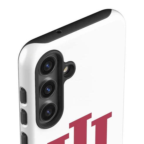 Indiana University IU Logo White Galaxy S24 Impact Case