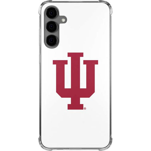 Indiana University IU Logo White Galaxy S24 Plus Clear Case
