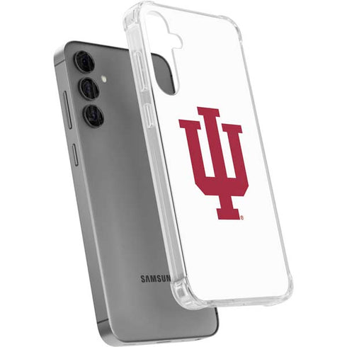 Indiana University IU Logo White Galaxy S24 Plus Clear Case