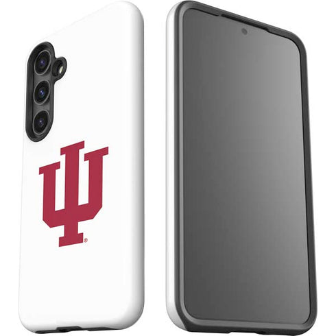 Indiana University IU Logo White Galaxy S24 Plus Impact Case